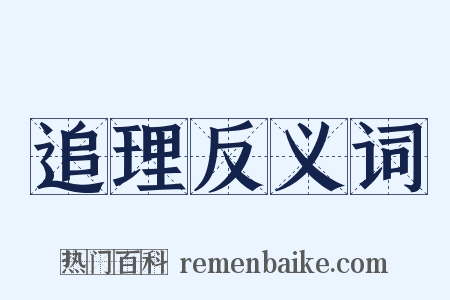 追理反义词是什么意思的图片